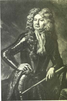 Portrait of Sir Clowdisley Shovell in armor